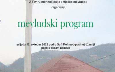 Mevludski program u Sofi Mehmed-pašinoj džamiji u okviru manifestacije “Mjesec mevluda”