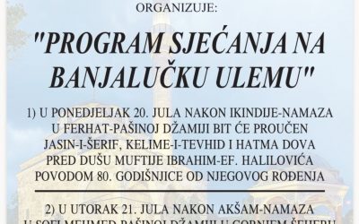 NAJAVA: Program sjećanja na banjalučku ulemu